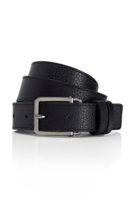 'Crosby' | Skinny Pebbled Leather Belt