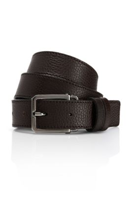 'Crosby' | Skinny Pebbled Leather Belt
