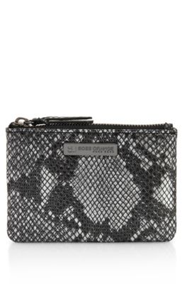 'Annya' | Snakeskin Printed Leather Pouch