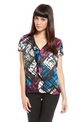 'Cumba' | Silk Ruffle-Front Blouse