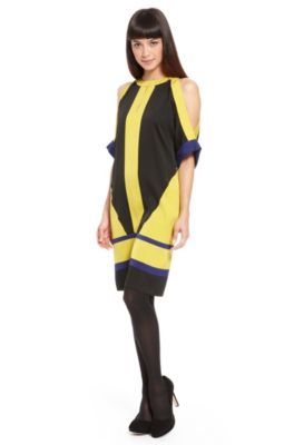 'Kalea' | Silk-Blend Open Shoulder Dress