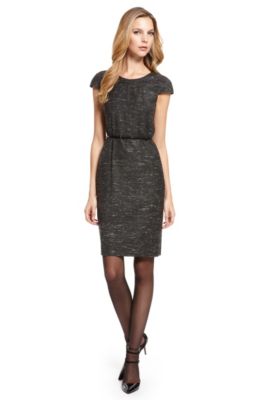 'Dallasa' | Wool-Blend Belted Dress