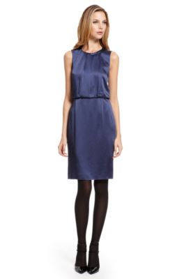 'Dasolia' | Pleated Neckline Sheath Dress