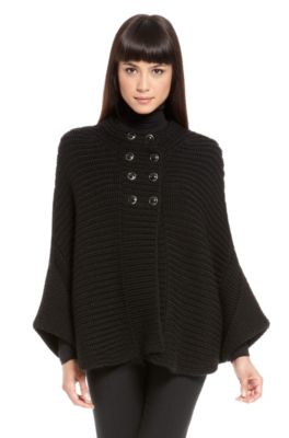 'Sartia' | Virgin Wool Poncho Sweater