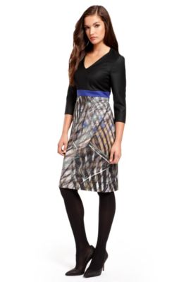 'Divela' | Wool Two-Tone Dress