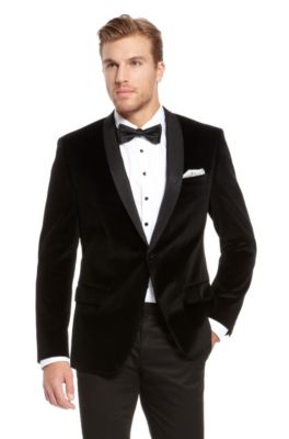 'Hyatt' | Slim Fit, Velvet Tuxedo Jacket