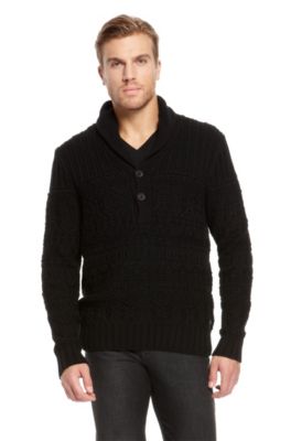 'Kristma' | Cotton-Blend Shawl Collar Sweater