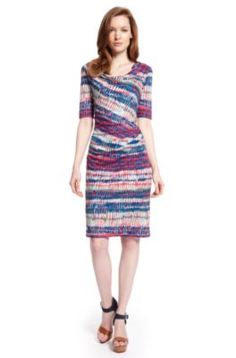 'E4667' | Cotton Jersey Elbow Length Sleeve Dress
