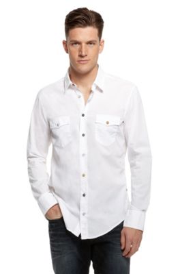 'Eddaiee' | Slim Fit Stretch Cotton Shirt 