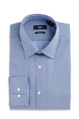 'Marlow US' | Sharp Fit, Spread Collar Striped Dress Shirt