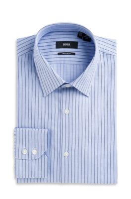 'Gulio US' | Classic Fit, Point Collar Striped Dress Shirt