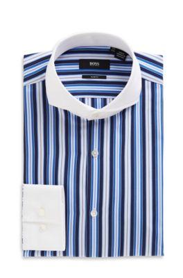 'Johan' | Slim Fit, Spread Collar Cotton Dress Shirt