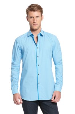 'Etti' | Slim Fit, Cotton Spread Collar Casual Shirt