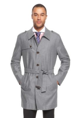 'Flint' | Cotton Spread Collar Trench Coat