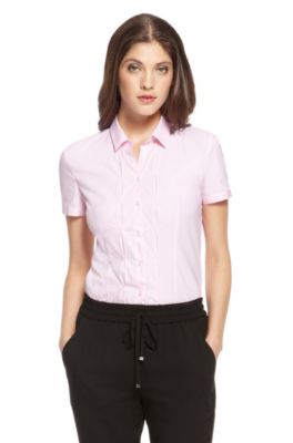 'Etni' | Stretch-Cotton Button-Front Blouse