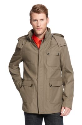 'Batis' | Stretch-Cotton Flap-Pocket Coat