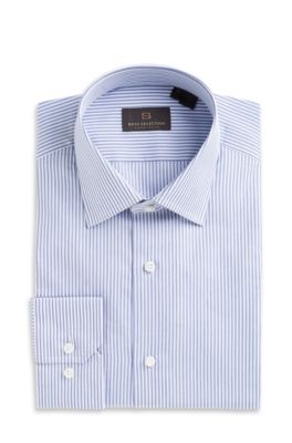 'Stirling' | Classic Fit, Kent Collar Striped Dress Shirt