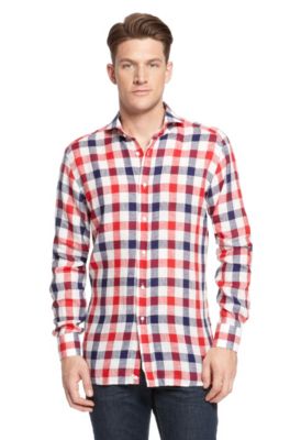 'Arnault' | Linen Gingham Casual Shirt
