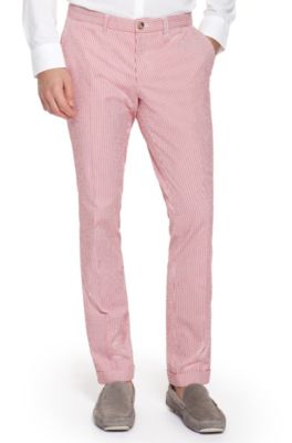 'Winng' | Extra Slim Fit, Cotton Blend Seersucker Dress Pant