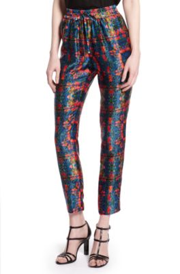 'Hesani' | Silk Patterned Casual Pant