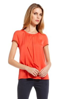 'Cinthy' | Silk-Blend Ruffle-Front Blouse