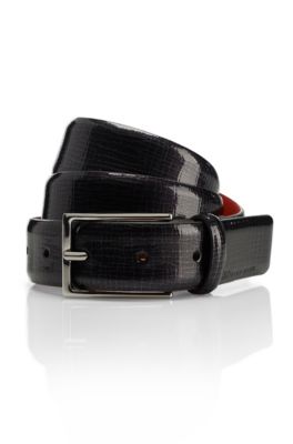 'Gustafo' | Snakeskin Printed Leather Belt