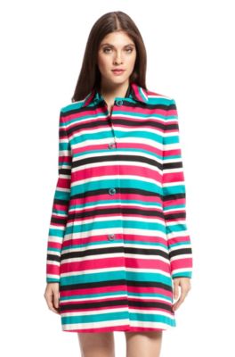 'Moisha' | Stretch-Cotton Striped Coat