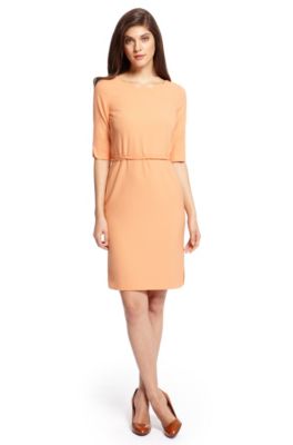 &lsquo;Henryke' | Silk Scalloped Neck Dress