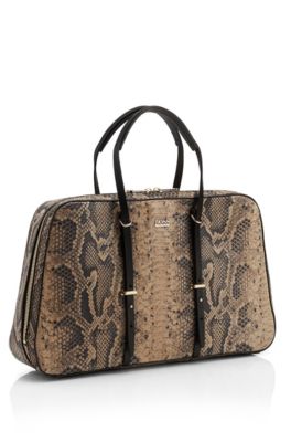 'Namia' | Python-Embossed Leather Handbag