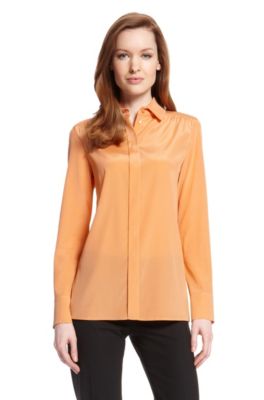 'Basola' | Button-Front Silk Blouse