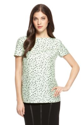 'Imoree' | Silk Short-Sleeve Blouse