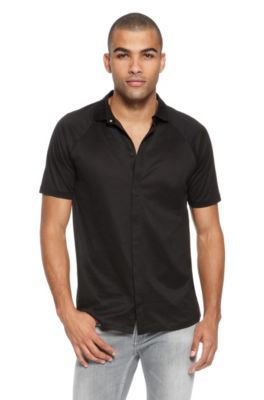 'Dazer' | Slim Fit, Cotton Button-Front Polo Shirt