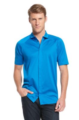 'Dazer' | Slim Fit, Cotton Button-Front Polo Shirt