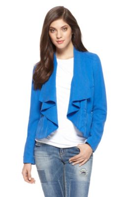 'Osylvi' | Ruffle Open Front Blazer