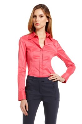 'Bashina' | Cotton-Blend V-Neck Blouse
