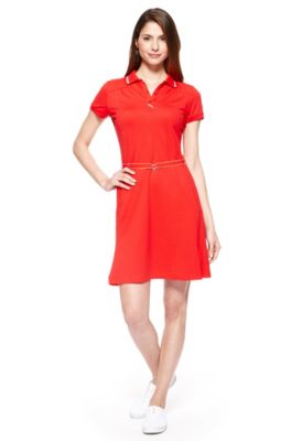 'Phylia' | Stretch Cotton-Blend Polo Dress