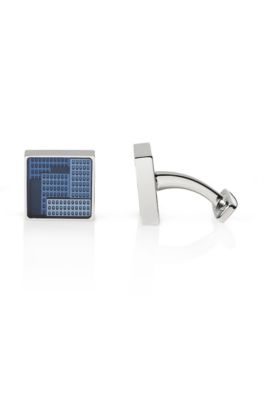 'Visto' | Silver Geometric Pattern Cufflinks