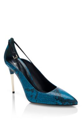 'Bailye' | Embossed Leather Slingback Pump