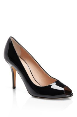 'Vanila' | Patent Leather Open Toe Pumps