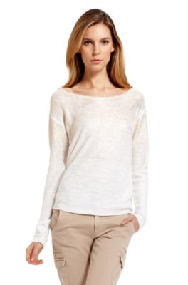 'Wessican' | Linen-Blend Metallic Sweater