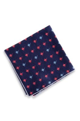 'Pocket Square' | Patterned Silk 33x33