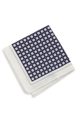 'Pocket Square' | Silk-Cotton Patterned Pocket Square