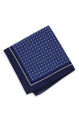 'Pocket Square' | Silk-Cotton Patterned Pocket Square