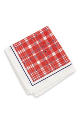 'Pocket Square 33x33' | Silk Patterned Pocket Square