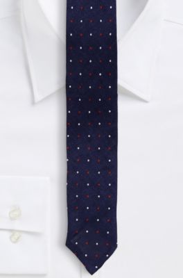 '6 cm Tie' | Skinny Linen Dotted Tie