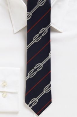 '6 cm Tie' | Slim, Silk Knotted Print  