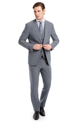 'James/Sharp' | Modern Fit, Virgin Wool 3-Piece Suit