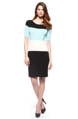 'Svelnas' | Knit Colorblock Dress