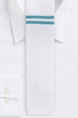 '6 cm Tie' | Skinny Cotton-Silk Knit Tie