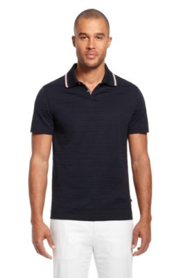 'Botta' | Cotton Tonal Stripe Polo Shirt